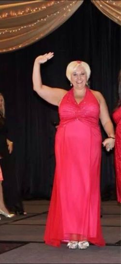 Fuchsia formal gown size 16