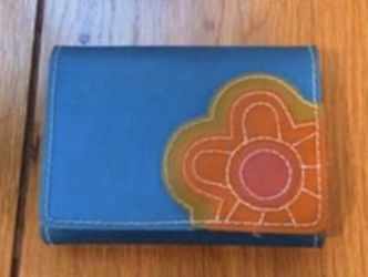 New Vinyl Blue ID Wallet / Coin Purse