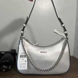 DKNY Silver Lee Demi Purse