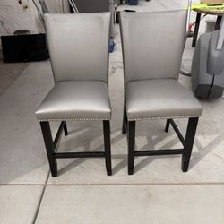 Pair Of Gray Chairs For Dining Table Or Barstools (Kitchen)