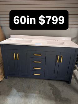 60in Double Bathroom Vanity with Top