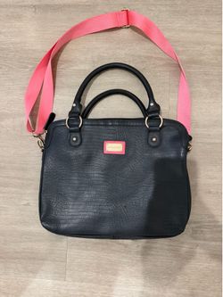 Handbag with Pink Crossbody Strap Laptop case