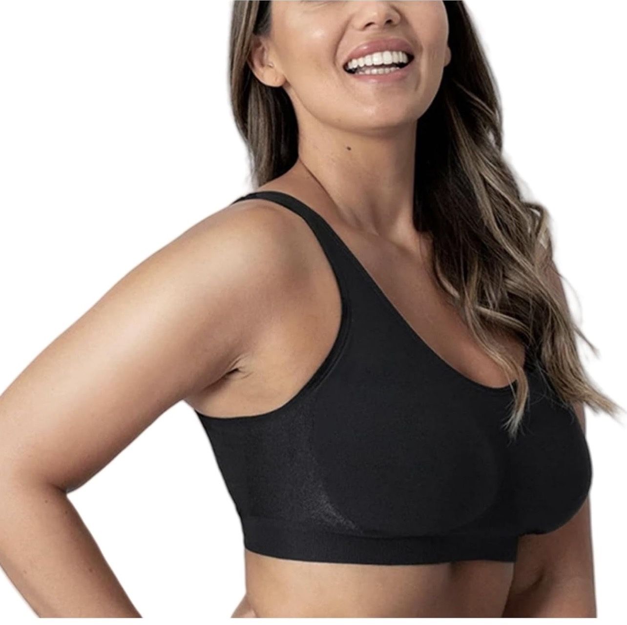 Women's Wireless Support Comfort Sports Bra with Extended Button Tank Top Non-Steel Ring Daily Bra