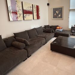 Large Sectional Couch - Charcoal Gray