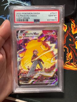 2022 Pokemon SWSH Lost Origin Pikachu VMAX Trainer Gallery #TG17/TG30 PSA 10