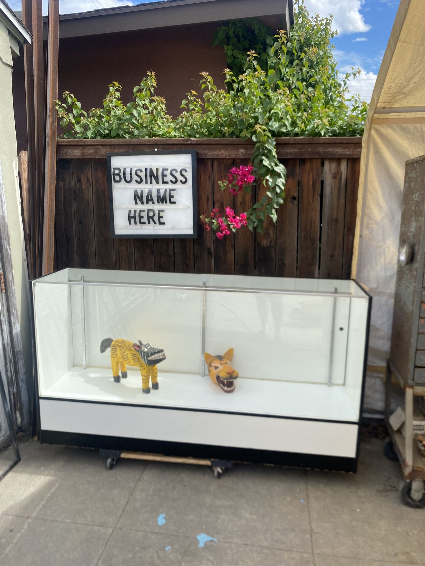 Glass Display case/cabinets 70 x 18 x 38 perfect for a store jewelry case/store merchandise/man cave trophy case display $150