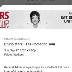 Bruno Mars Sun Sep 27