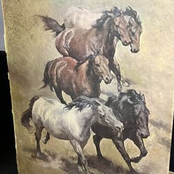 Fried Pal  Or Pal Fried  4 Horses Painting 