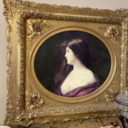 Antique Large Wooden Frame Wall Art