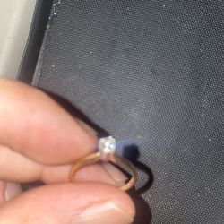 14 K Engagement Ring With .5 Diamond 
