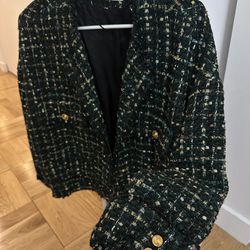 Zara Vintage Green Jacket 