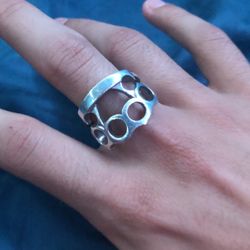 hard jewelry brass knuckle ring size 8