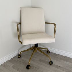 Elle Decor Giselle Gold Desk Chair
