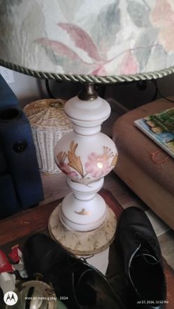 Vintage frost glass lamp