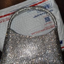 New Silver Bling Handbag Crossbody 