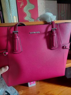 Michael Kors Pink Saffiano Leather Tote Bag