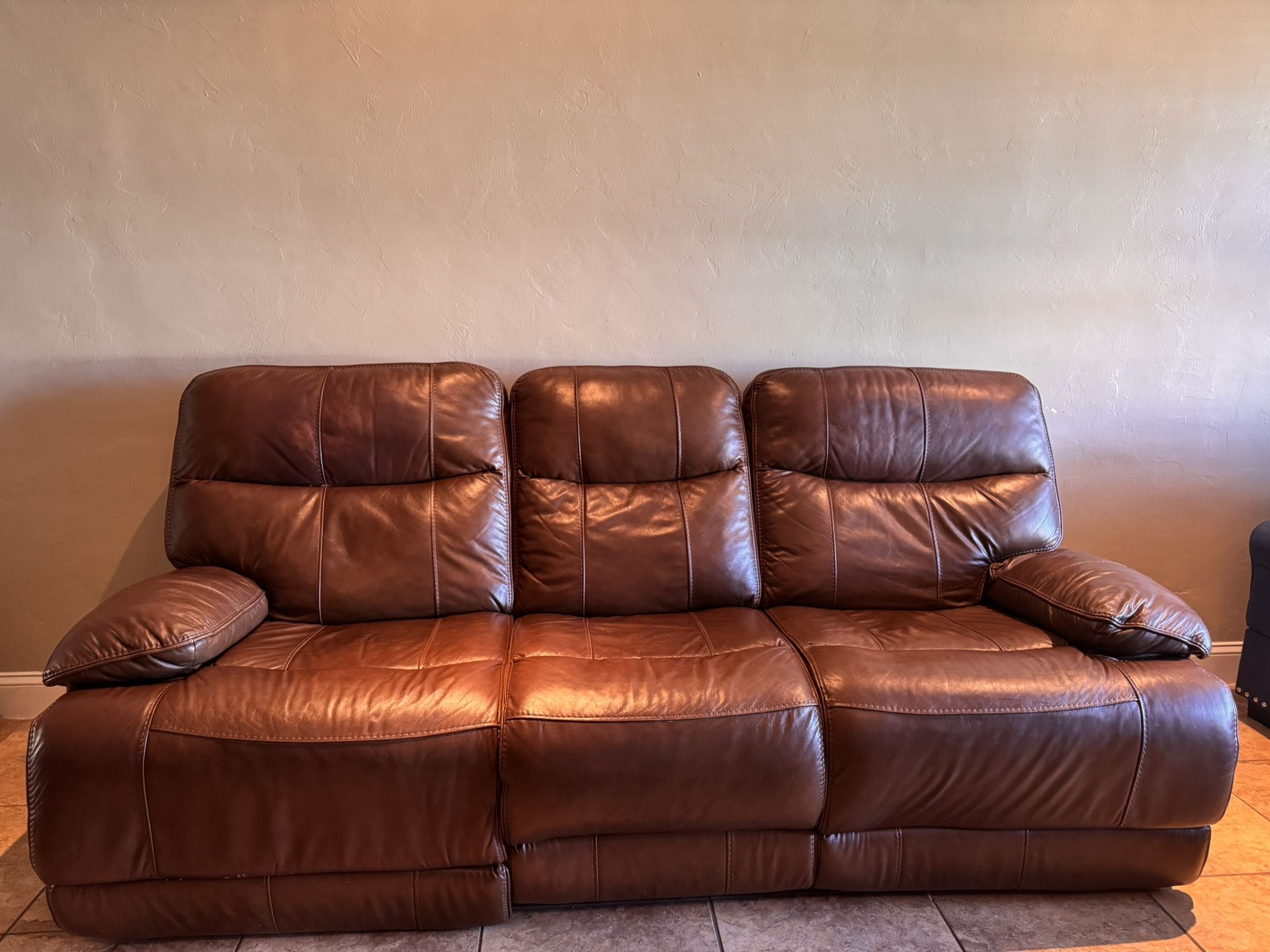 Leather Recliner Sofa