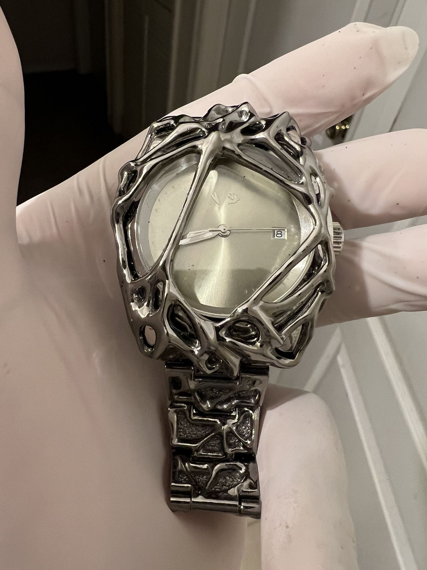 Alabaster industries Silver Watch Sinew In Champagne