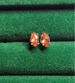 925 silver orange earrings🧡