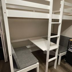 Loft Bunk Bed - Converts Bottom Bed To Table 