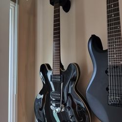 Early 2000s Epiphone Dot Studio Semi Hollow Electric Guitar  With Trem