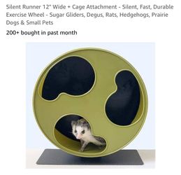 Silent Runner 12" Wide + Cage Attachment - Silent, Fast, Durable Exercise Wheel