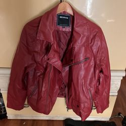 Leather Jacket Red 