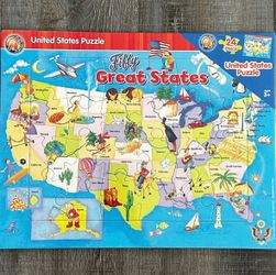 New “Fifty Great States” United States Educational Puzzle