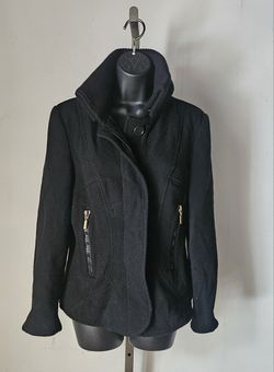 Vintage, MAX&Co. active, USA 10, Wool Blend Jacket, Black, Button Closure