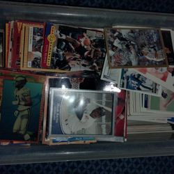 Huge Lot Of Baseball,Football And Basketball 