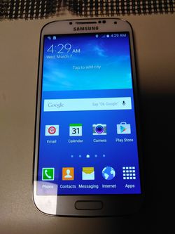Samsung S4 Verizon Unlocked for any carrier new condition