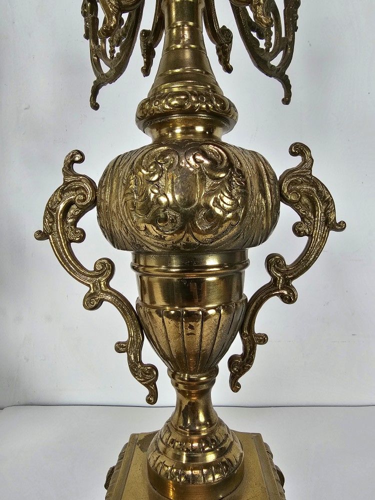French Brass Candelabras