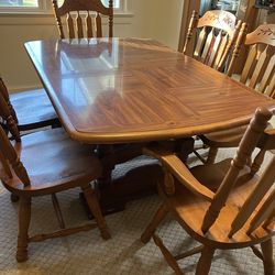 Dinning table 65x42     18 inch leaf solid wood