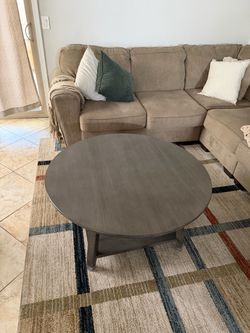 Coffee table and wood