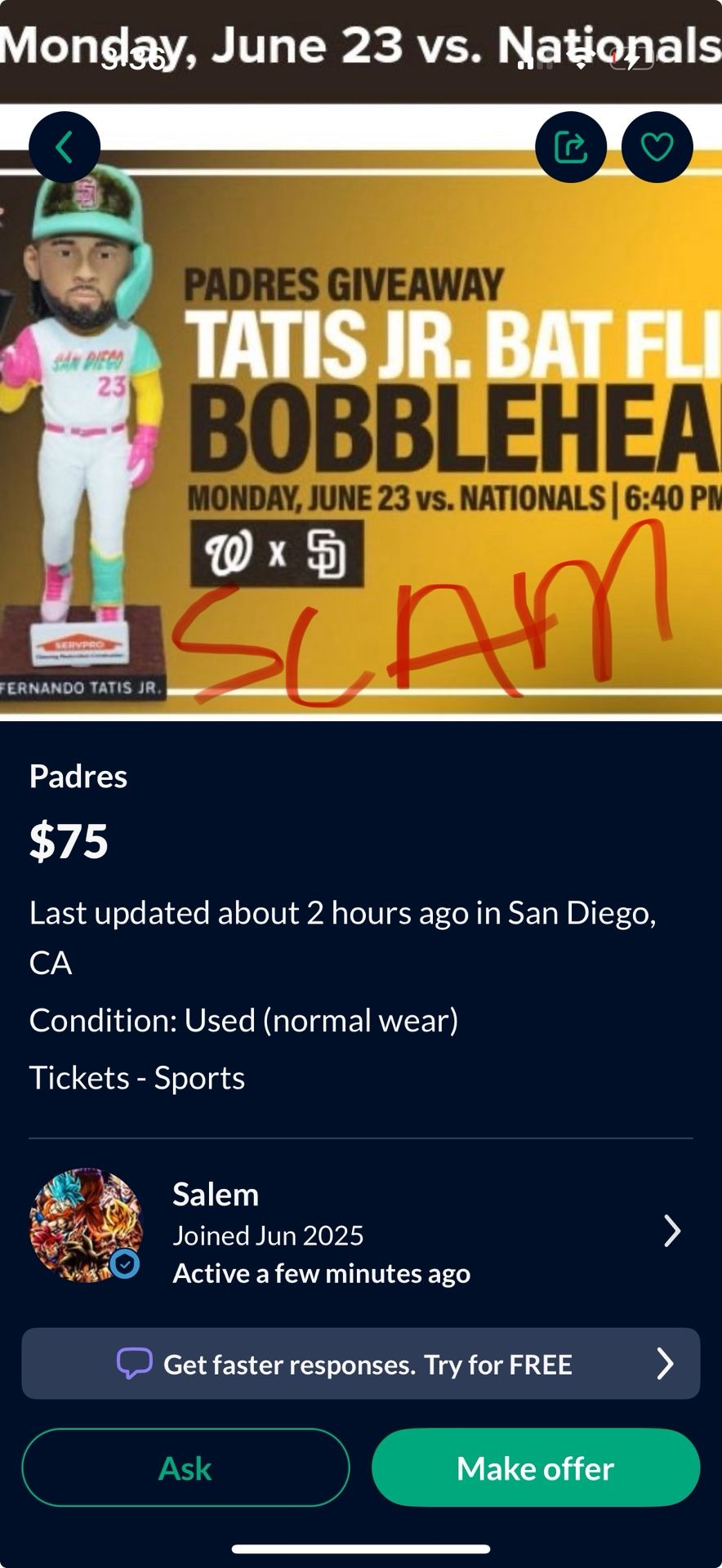 PADRES SCAMMER