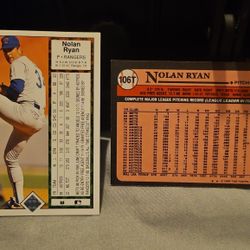 2 Mint Condition Nolan Ryan Cards
