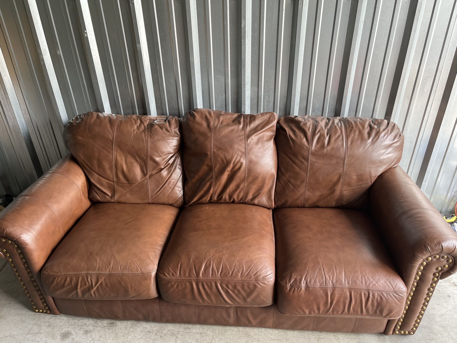 Genuine Leather Couch