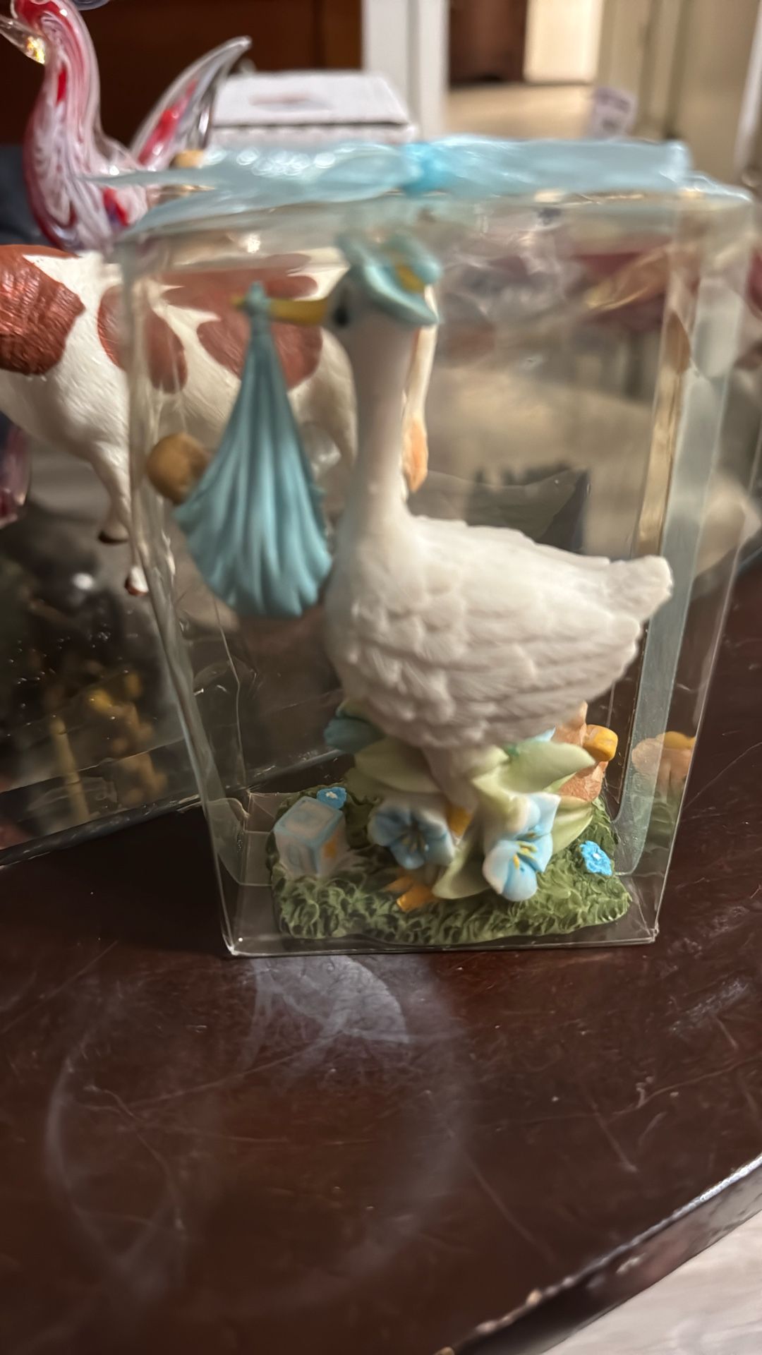 Vintage Resin Stork, Baby