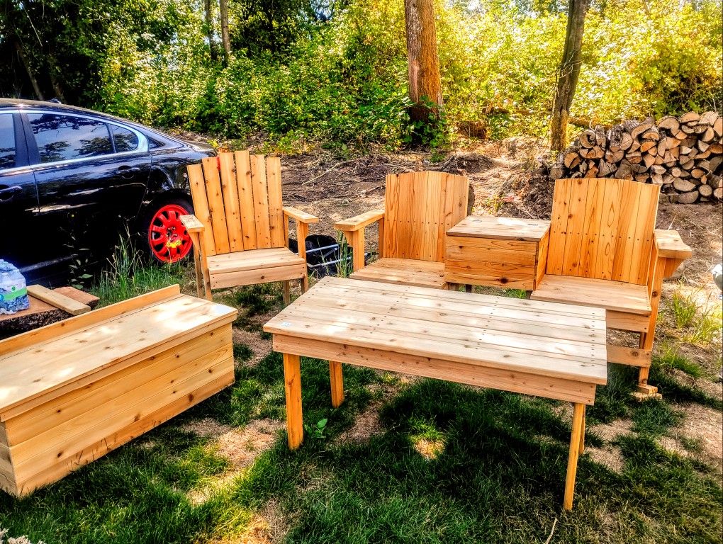 END OF SUMMER SALE! OUTDOOR CEDAR BENCHES/CHAIRS/TABLES
