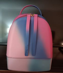 Girl's Fashion Rainbow Color Tender Jelly Backpack 