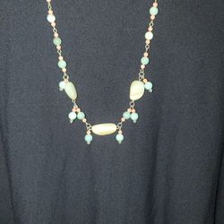 Handmade Sterling Silver, Amazonian, Agate, And Marble Necklace
