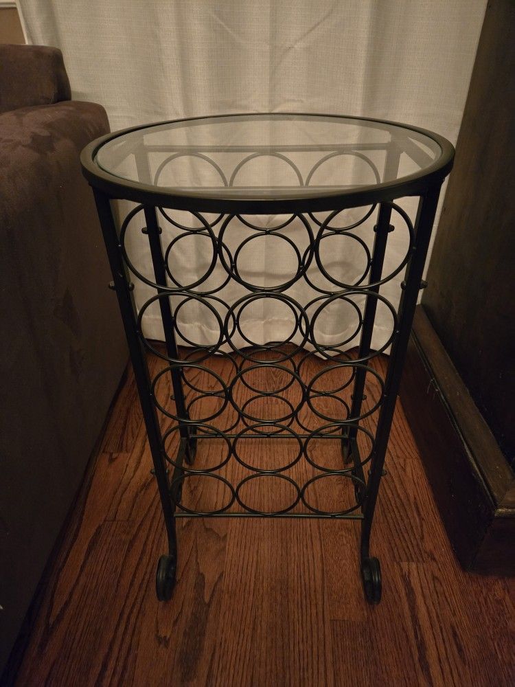 Wine Rack Side Table