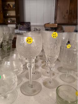 Cut glass cups