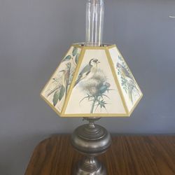 Vintage Glass Electric Oil Table Hurricane Lamp