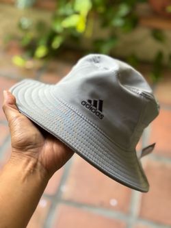 Adidas Aeroready Victory Bucket Hat Unisex One Size Gray UPF 50 Sun Protection.