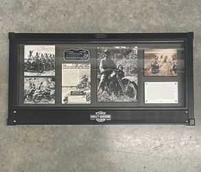 Harley Davidson Motorcycles Framed Art Plaque Shadowbox 2010 Holiday Promotion
