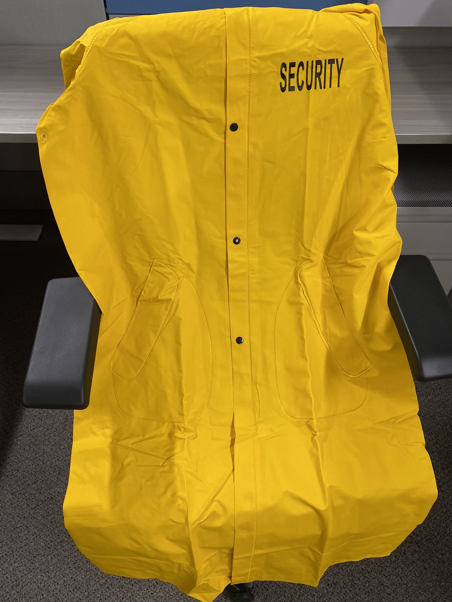 Brand New Yellow Security Rain Coat
