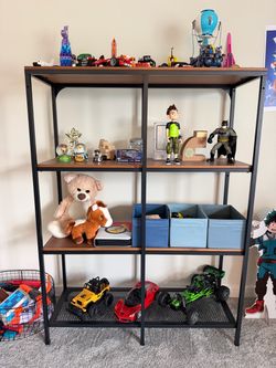 Ikea 4-Tier Metal and Wood Bookshelf