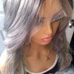 613 13x4 HD Lace Frontal Wig you 22” Platinum Highlights with brown roots