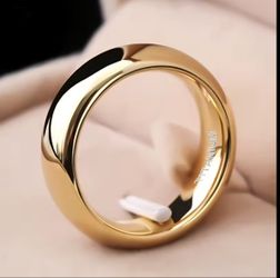 1pc  Ring - Wide 6mm Band, Modern Minimalist Jewelry for Wedding, EngaSynthetic Gemstoneent, Everyday - Durable & Tarnish-Resistant - Unisex Wedding/A